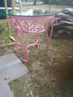 Wrough iron coffee and end tables