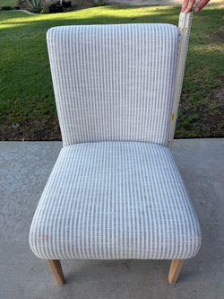 Upholstered Accent Chair with Wood Legs