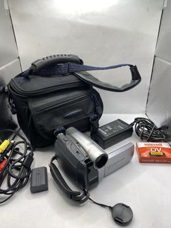 Sony DCR-HC28 Handycam Mini DV Camcorder w/ Charging Cable Tested & Working case
