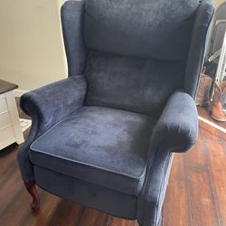 Blue recliner chair