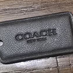 Coach New York Leather Fob Charm 