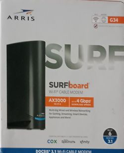 ARRIS SURFBOARD WIFI CABLE MODEM- STOP RENTING YOUR CABLE MODEM