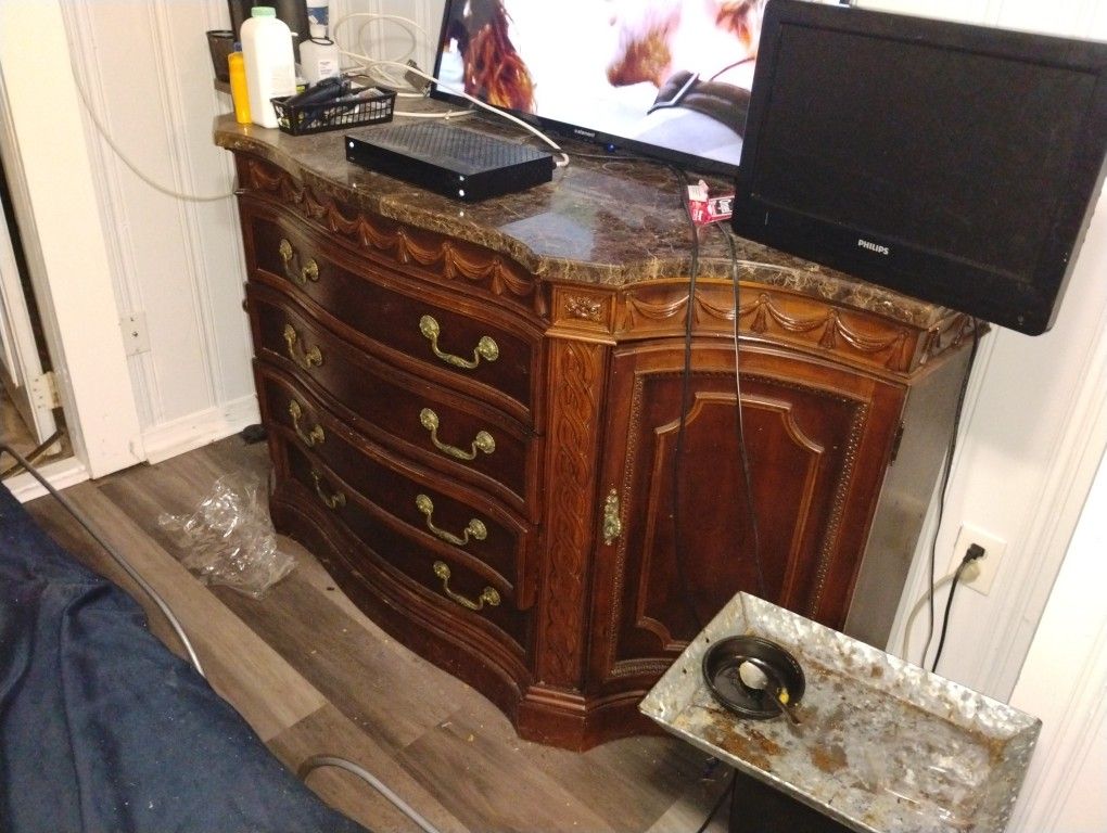 Antique Dresser Granite Top
