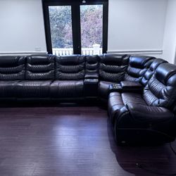 Genuine Leather Couch- Sectional
