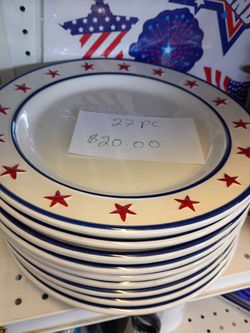 Fourth of July plates