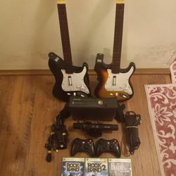 Xbox 360 Slim Rock Band Video Game Console Set 