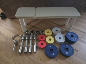 Tempo American Barbell California Handweight Set and Tempo Bench