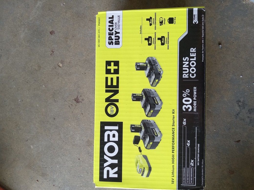 New Ryobi Battery Set