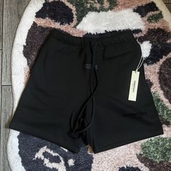 Essentials black stretch limo shorts