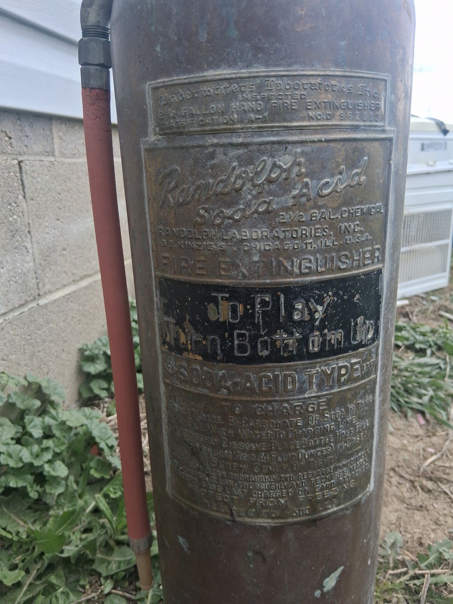 Randolph Soda Acid fire extinguisher