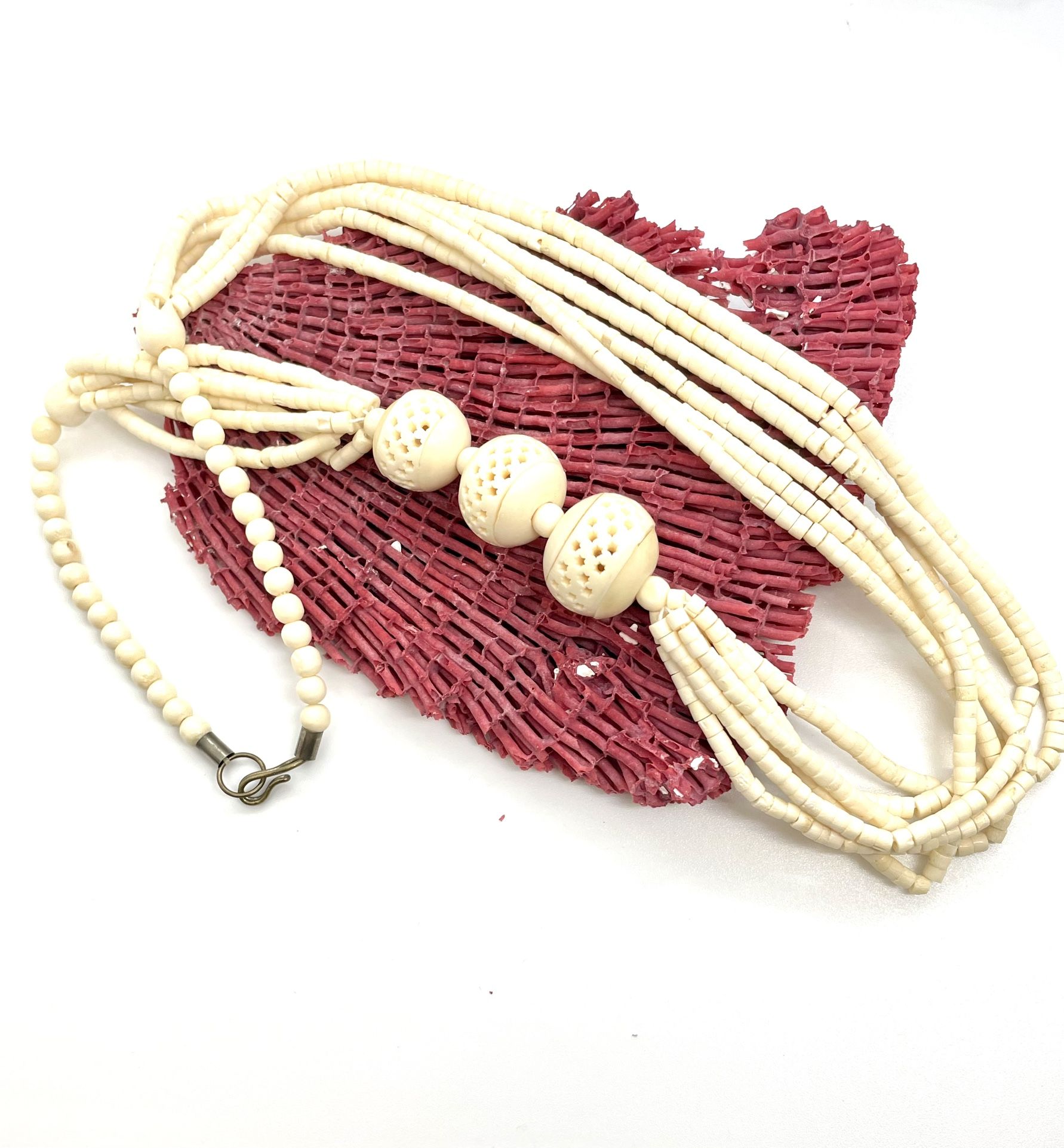 Lovely Multistrand Bone Necklace