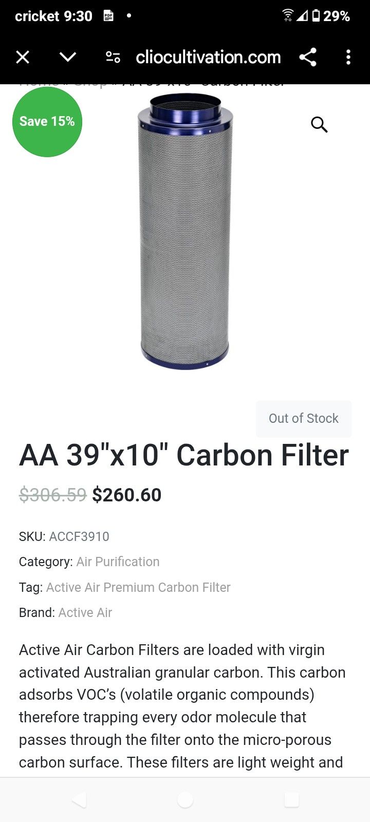 Grow Rooms Need This (Carbon Filter )