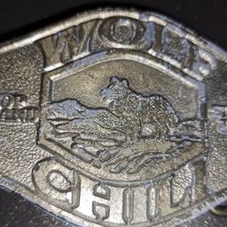 Wolf Chili Belt Buckle Vintage 1978