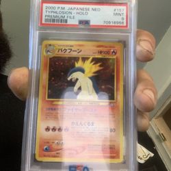 Typhlosion Psa 9 Neo Genesis  Holo  Slab #157