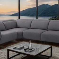 Brand New Grey Modern Style Power Reclining Sectional Sofa 