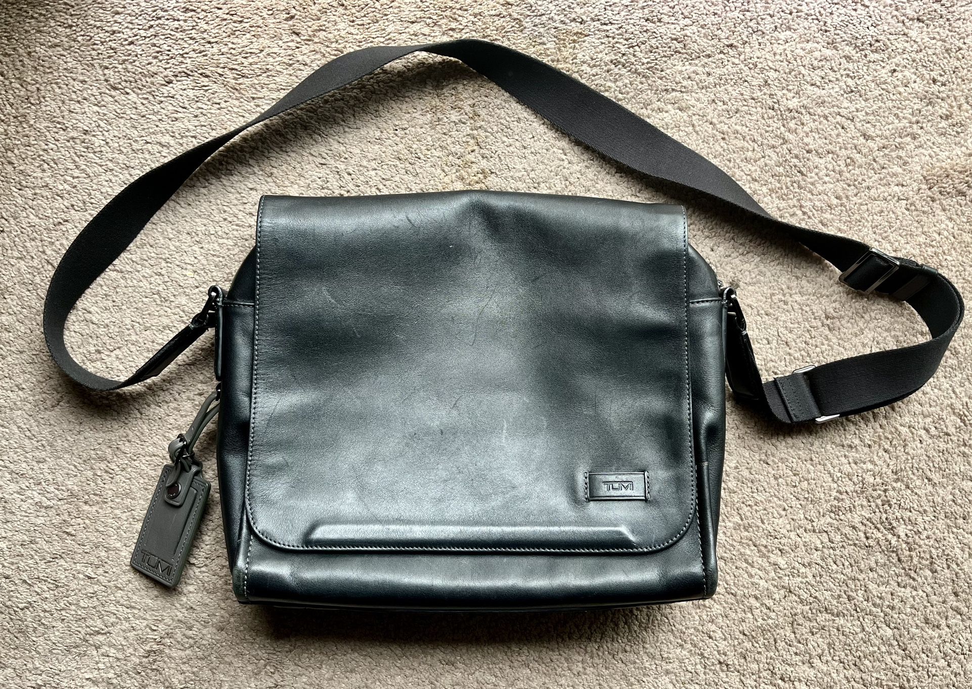 Tumi | Harrison Black Leather Messenger Bag