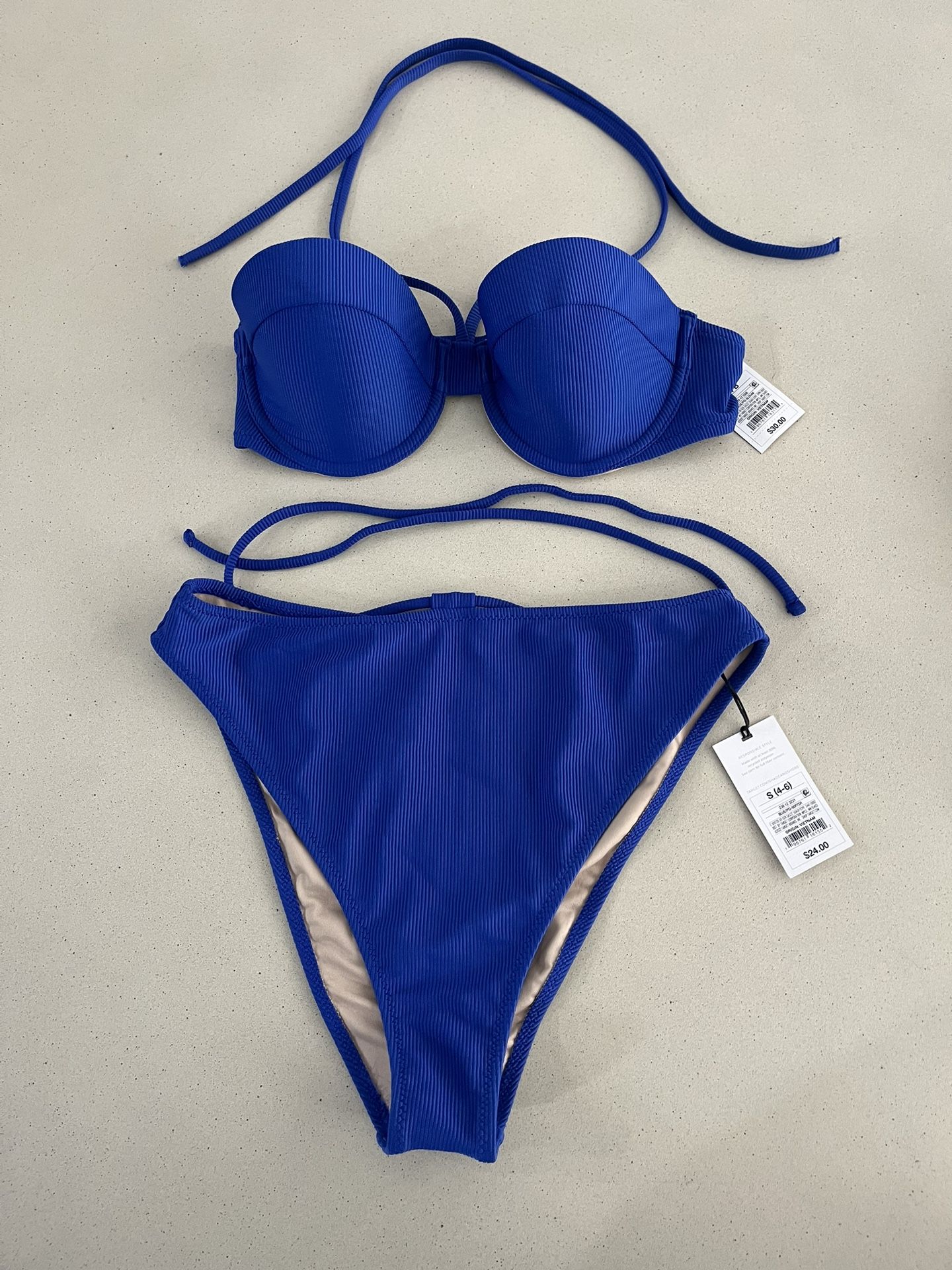 NWT - Blue 2-Piece Bikini Set (M)