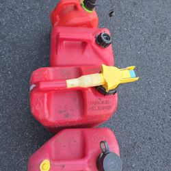 Various Sizes Of Gasoline Containers 