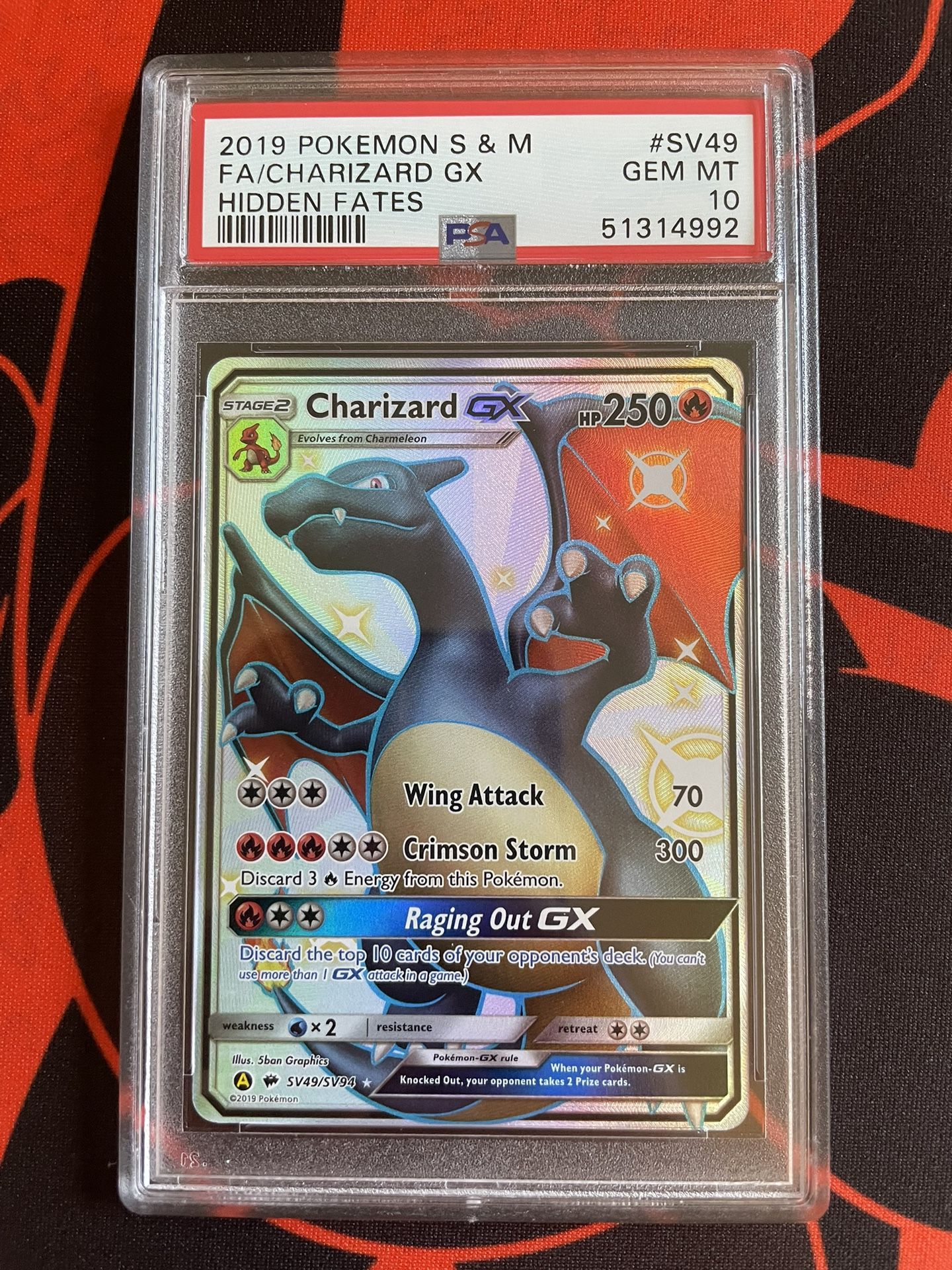 Pokémon Hidden Fates CHARIZARD PSA 10 Shiny Full Art
