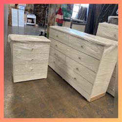 Dresser set / Eight drawers dresser and nightstand