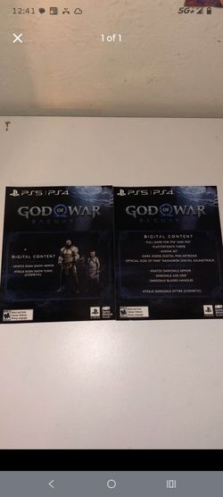 Ps5/ps4 digital edition God of war Ragnarok