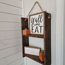 Wooden Rope Shelf