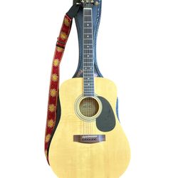 Mitchell MD-100S 6 String Dreadnought Acoustic Guitar With Case