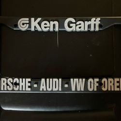 Porsche Plastic License Plate Frame 