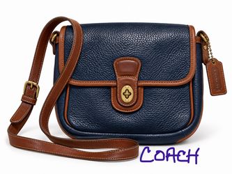 Coach Leather Crossbody Saddle Bag