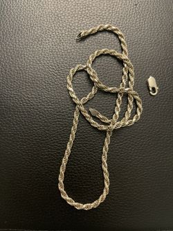 Real Sterling Silver S925 Diamond Cut Rope Chain Made In ITALY!!!