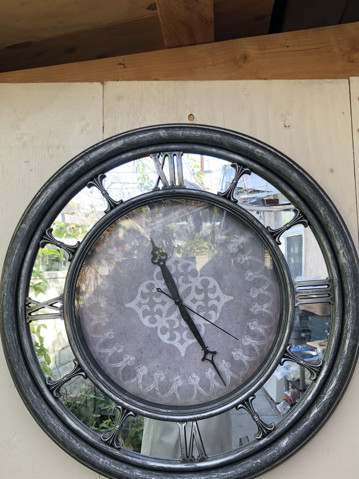 BIG WALL CLOCK WITH MIRRORS - 21 inches