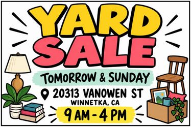 Yard sale in Winnetka!