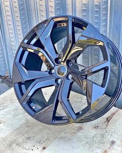 4 New 21" Gloss Black 21x9.5 5x112 +26 Fit Audi A7 SQ5 SQ8 S5 S6 S7 S8 WHEELS