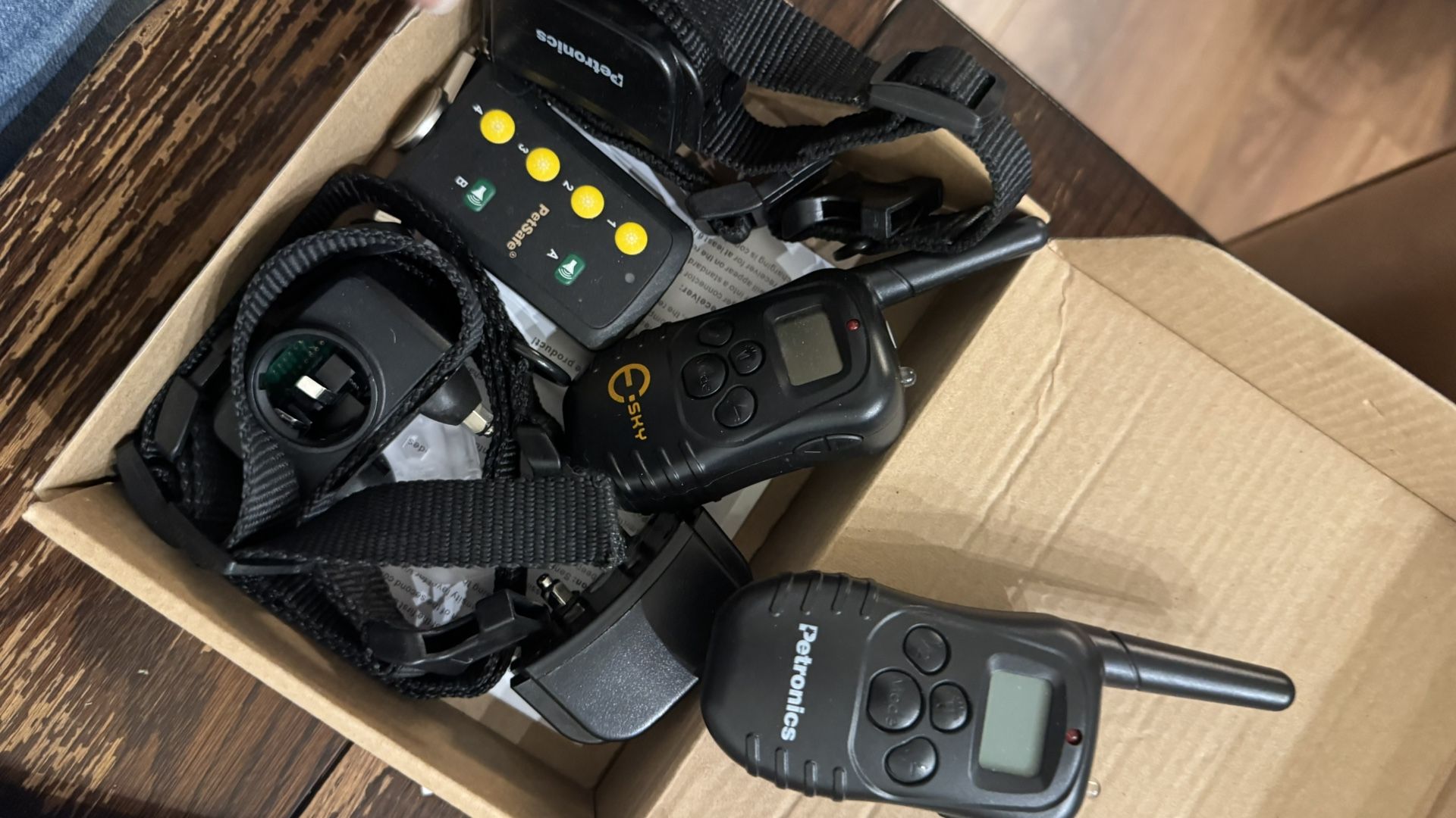 PetSafe / eSHY Remote Dog Training Collar set (shock + vibration + tone style).