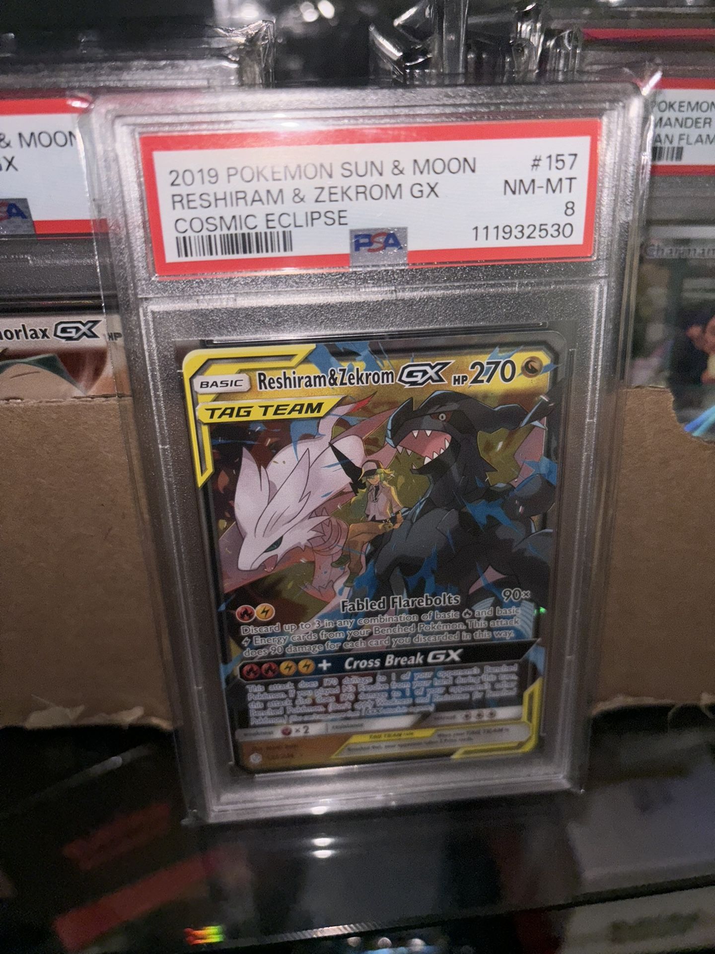 Reshiram And Zekrom gx Psa 8