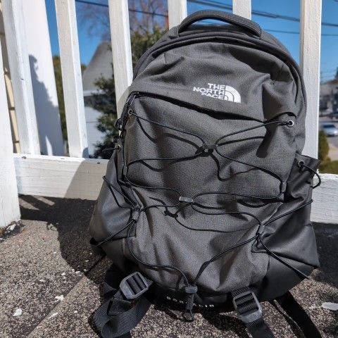 North Face Borealis 28L Unisex Asphalt Grey Heather/Black Laptop Backpack