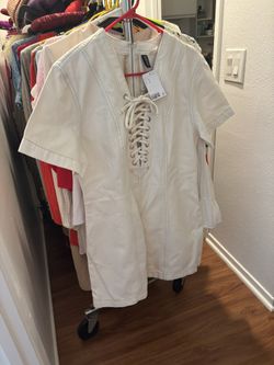 Brand New H & M Cream Color Denim Dress