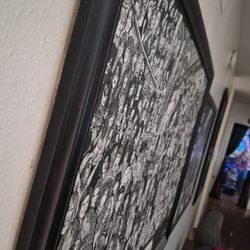 Wood Engraved Framed Poster 