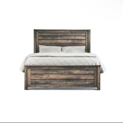 Queen Size Bed Sarai Bed By Gracie Oaks Wood Box Spring Headboard Unisex Bedroom 