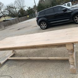 Custom  Dining Table Monastery farmhouse Modern Rustic Set Bench Restoration Hardware Breakfast Oval Table Solid Wood Custom Handcrafted Counter Bar 