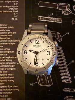 Benarus Sea Devil Limited Edition 1000m Automatic Watch – White Dial (#08/50)