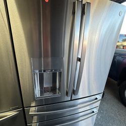 GE Profile 4 Door Stainless Steel Refrigerator Door In Door 