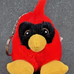 Vintage 1994 Swibco Puffkins Casey The Cardinal Keychain