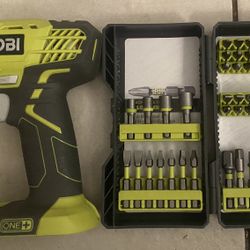 Ryobi ONE+ P236A 18V ONE+ 1/4" Cordless Compact Impact Driver, with Bit Set
