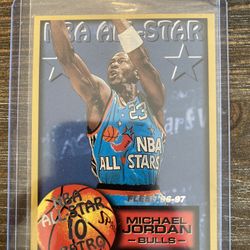 Michael Jordan Fleer 96-97 NBA All-Star 10 Retro Card Mint Rare