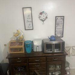 Kitchen Table With Chairs And Storage Cabinet 