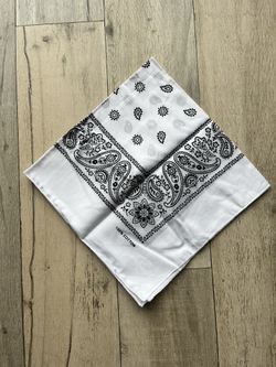 3 Pack White Bandanna 