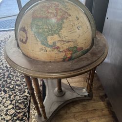 Antique Lighted Earth Globe