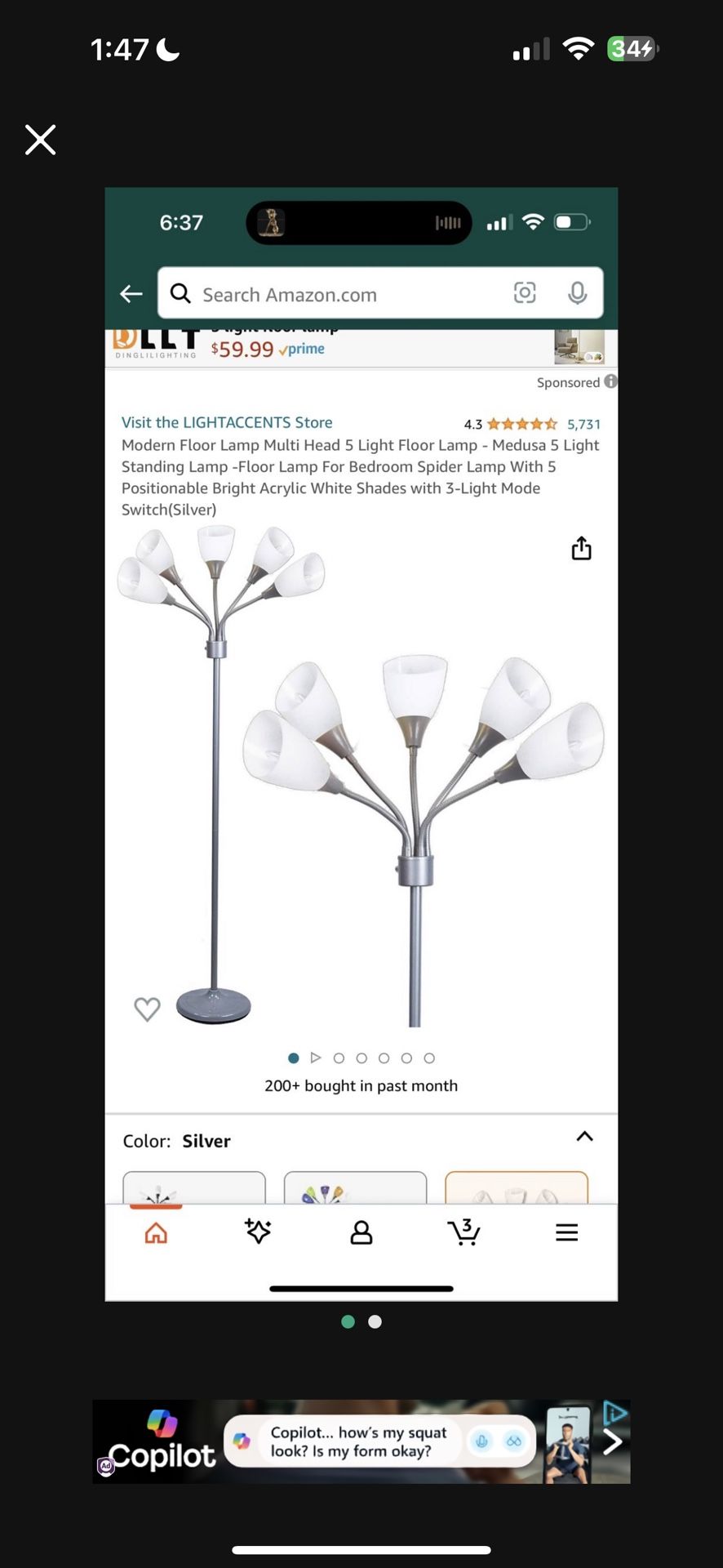 5 Headed Lamps
