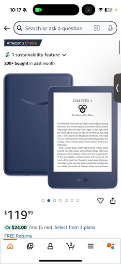 Kindle Basic 2022 Navy Opened Not Used